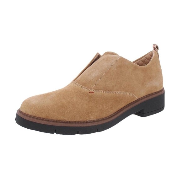 NEW Dr Scholls Womens Size 8.5 Tan Suede Glisten Slip-On Loafers Comfort Shoe - Picture 1 of 10